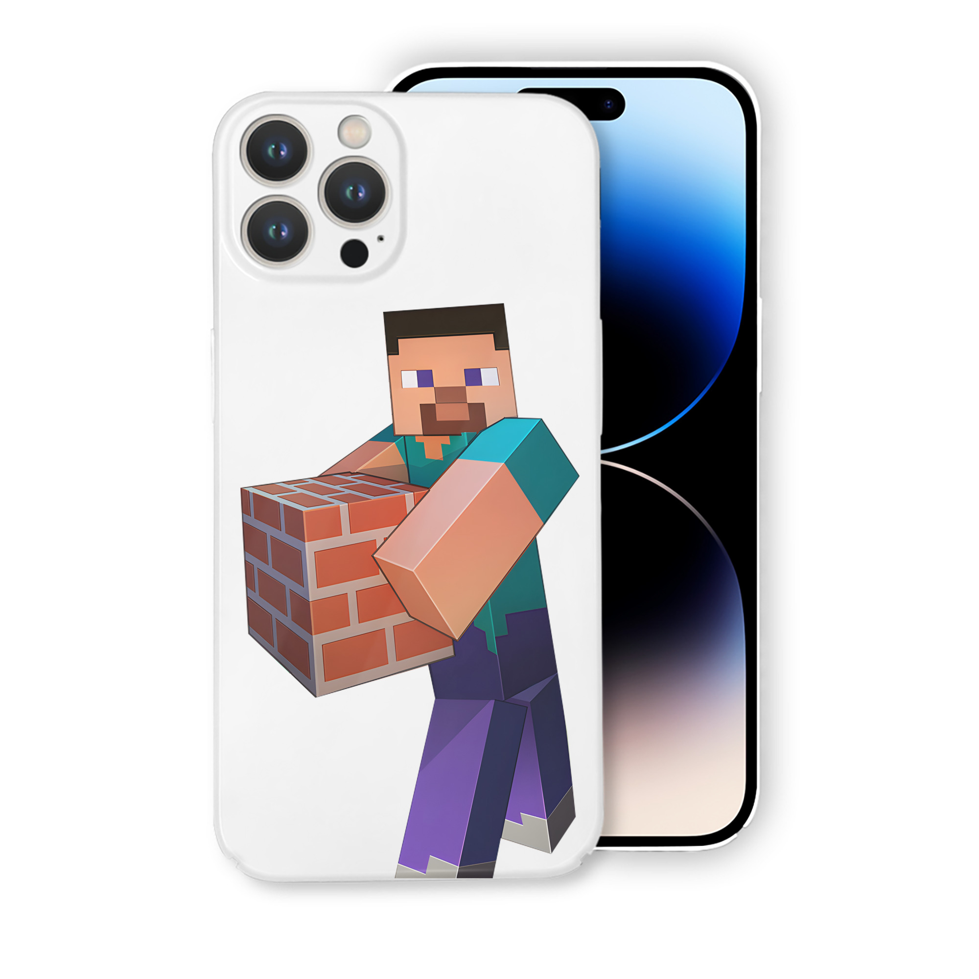 （画像用） マインクラフト ブロックの世界 Minecraft MC Block world 【iPhone 14シリーズ対応】ハードケース